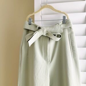 Wilfred Light Sage Green Tie-Waist Trousers
